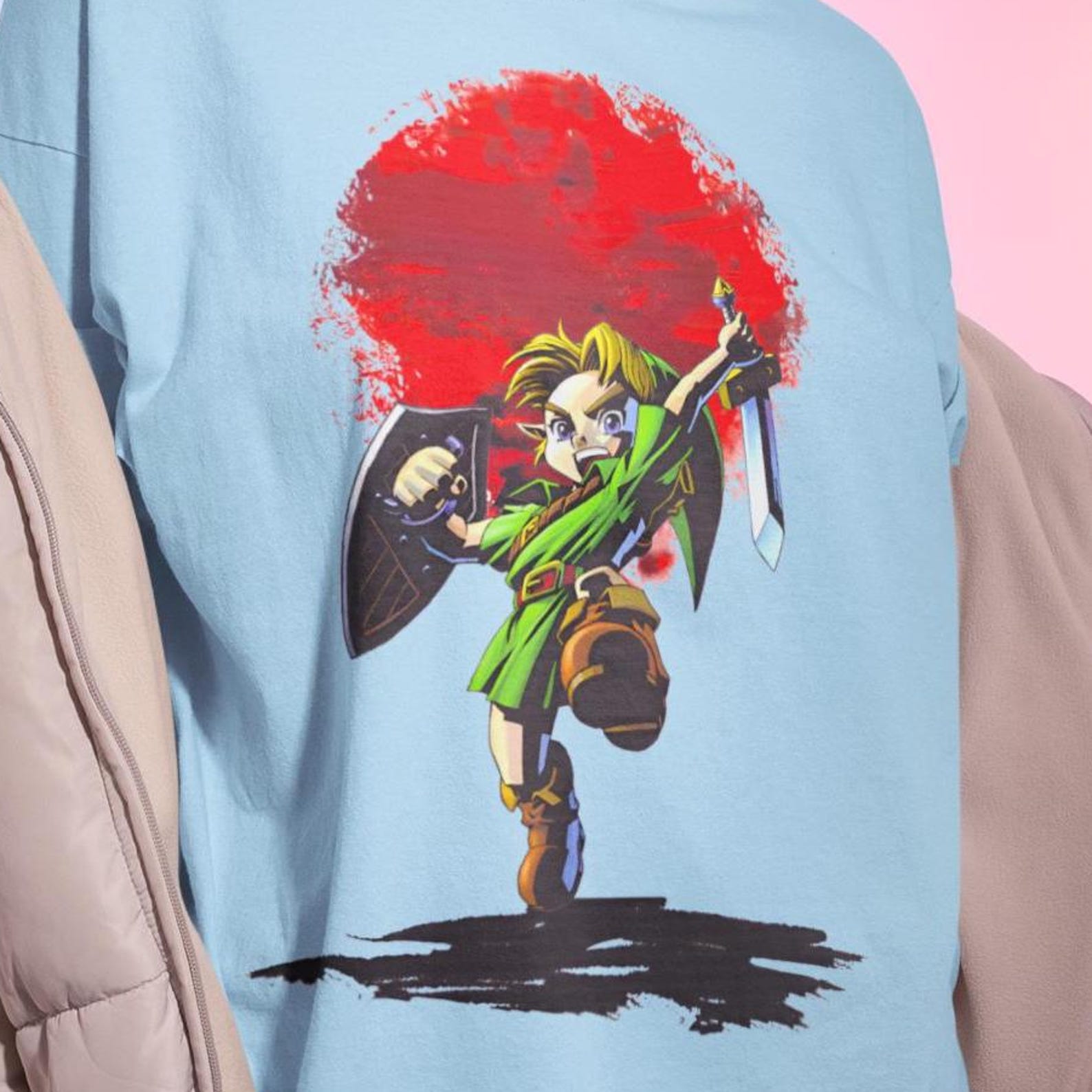 Young Link Ocarina Hero Shirt - Legend of Zelda Tee,Loz Sweater S