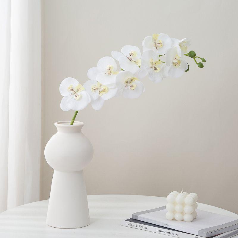 Фаленопсис Имитация Цветов Украшение Гостиной Цветочный Букет Высококачественный Свет Роскошный Обеденный Стол Цветочный Взрыв Букет Украшение Цветок 8 pcs