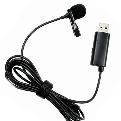 Microphone- Cravate USB de Remplacement Clip-Microphone Lapel USB Microphone-Cravate Condensateur Accessoires pour le Chat