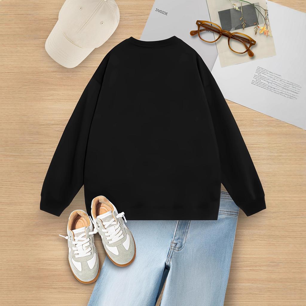 Girls' Fashionable Dancing Girl Pattern Hoodie for Children, Suitable for Autumn and Winter