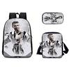 Football Schoolbag Three-Piece Backpack Pencil Bag Satchel Package Primary And Secondary School Students Schoolbag