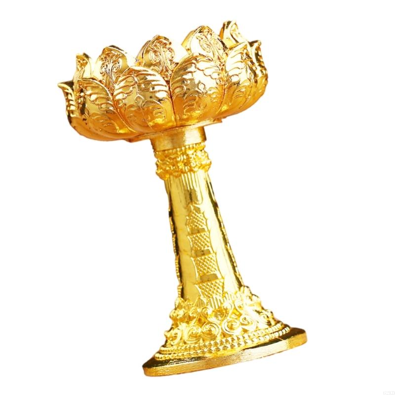 62KD Ghee Lamp Holder Home Table Centerpieces Lotuss Desk Holder