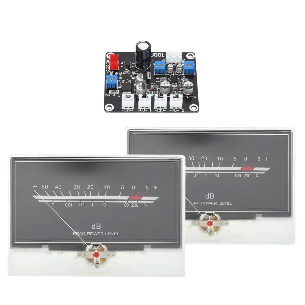 TS DBPW 134 2Q DB Level VU Meter Head with Driver Board White Backlight for Home Audio