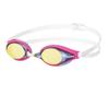 Swans TFre PURY Swimming Made In Purple with Flash Yellow FINA Approved Model SR-7M Goggles, Japan, Mirror, Non-Cushion, Racing,