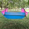 Outdoor Camping Hammock With Mosquito Net Double Single Person Anti-Tip Parachute Fabric Hanging Bed Aluminum Stand