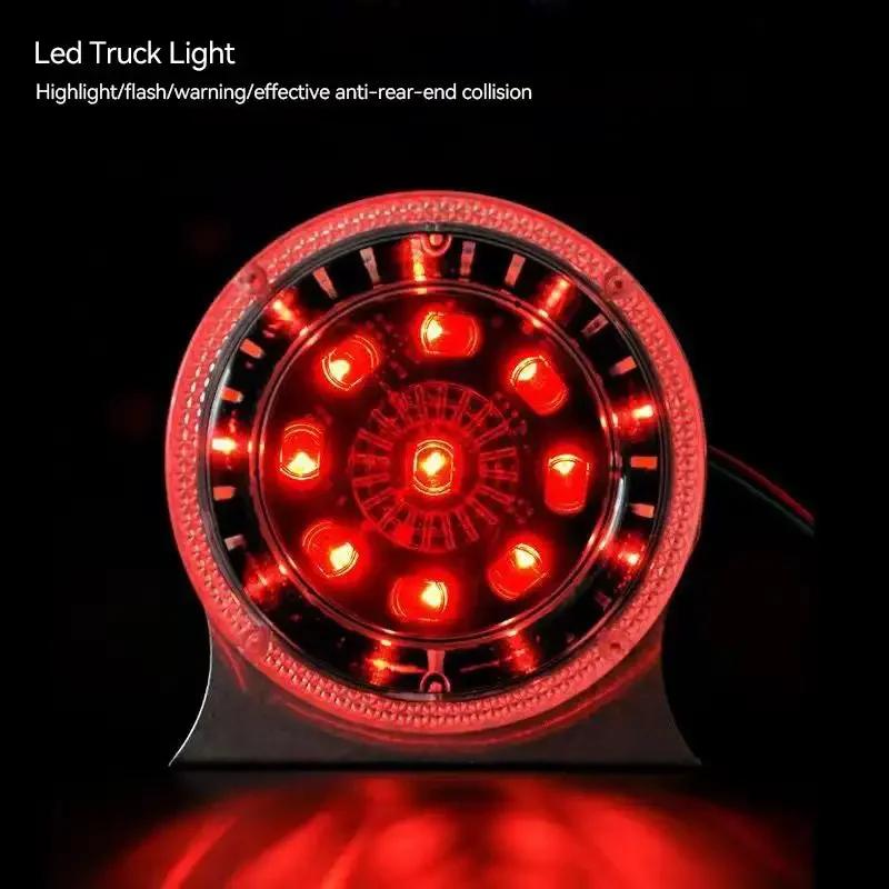 24V Truck Tail Light Flashing LED Light Waterproof Strobe Dynamic Streaming Light Warning Lamp for Van SUV Automobiles