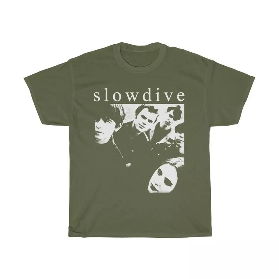 Souvlaki Slowdive Band Classic Shirt Military Green T Shirt Full Size S-5XL FH82 XXXXL