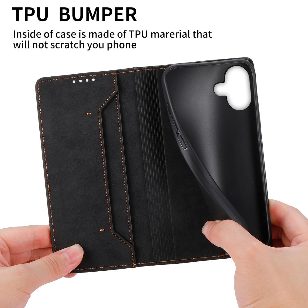 For iPhone 17 Wallet Case RFID Blocking PU Leather Phone Cover