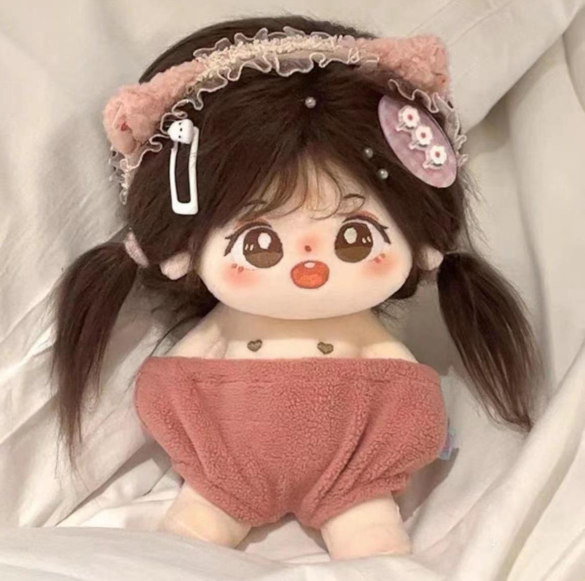 

20 см Кукла-звездочка из хлопка с длинными кудрявыми волосами - Милая кудрявая гуманоидная плюшевая игрушка