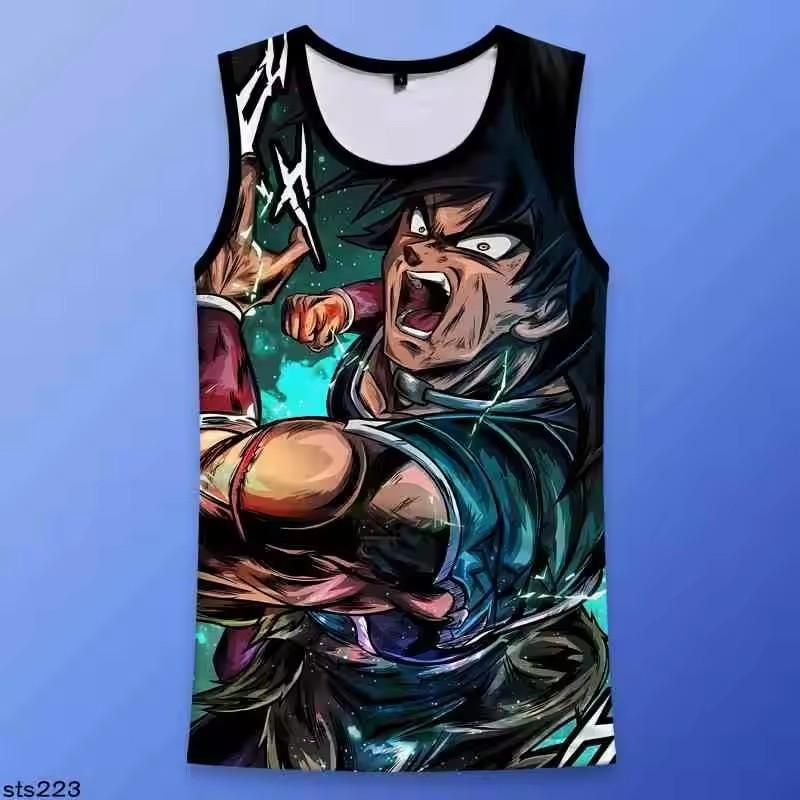 Japanischer Anime Super Saiya Tanktop Dragon Ball Herren Y2k Goku Ärmellos Kinder Herren 6XL Übergroß Mode Streetwear T-Shirt