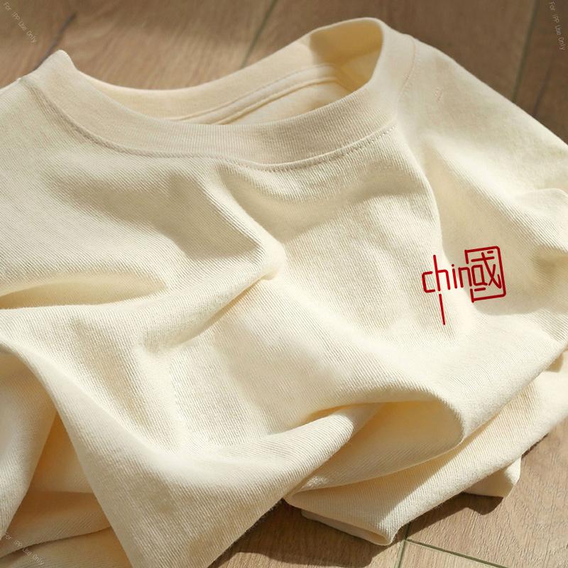 

Heavy cotton cartoon print short-sleeved t-shirt women s 2025 new summer loose large size white crew neck top XXXL