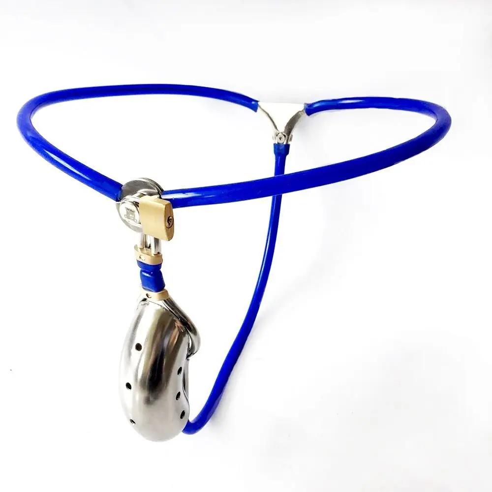 Male Chastity Belt Stainless Steel Chastity Cage with Removable Anal Bead Plug Thigh Ring Metal Bra Slave Penis Restraint Device