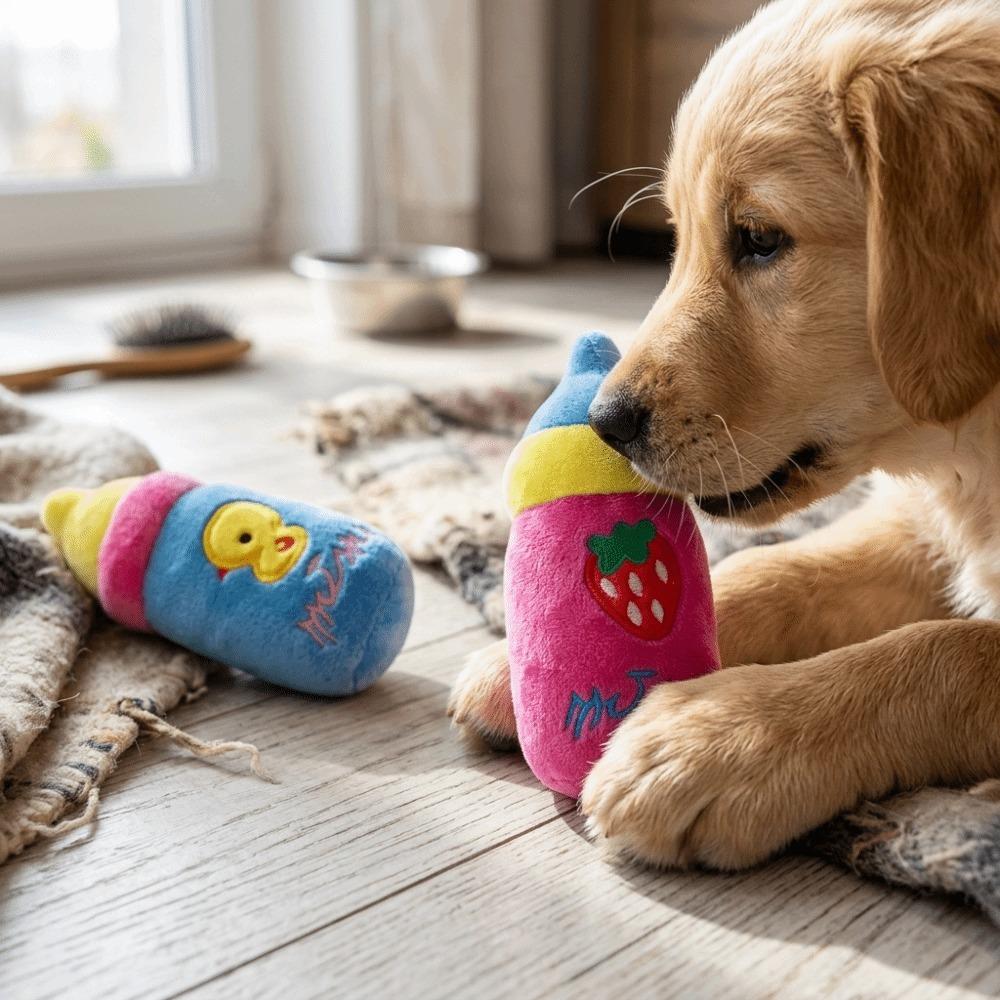 Plüschstoff Quietschendes Hundespielzeug Weiches Hundekauspielzeug Haustierunterhaltung Plüsch-Hundespielzeug Welpen Tägliches Spiel