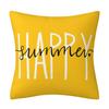 Summer Small Daisy Linen Pillowcase Yellow Letters Fresh Pillow Home Decoration Pillowcase