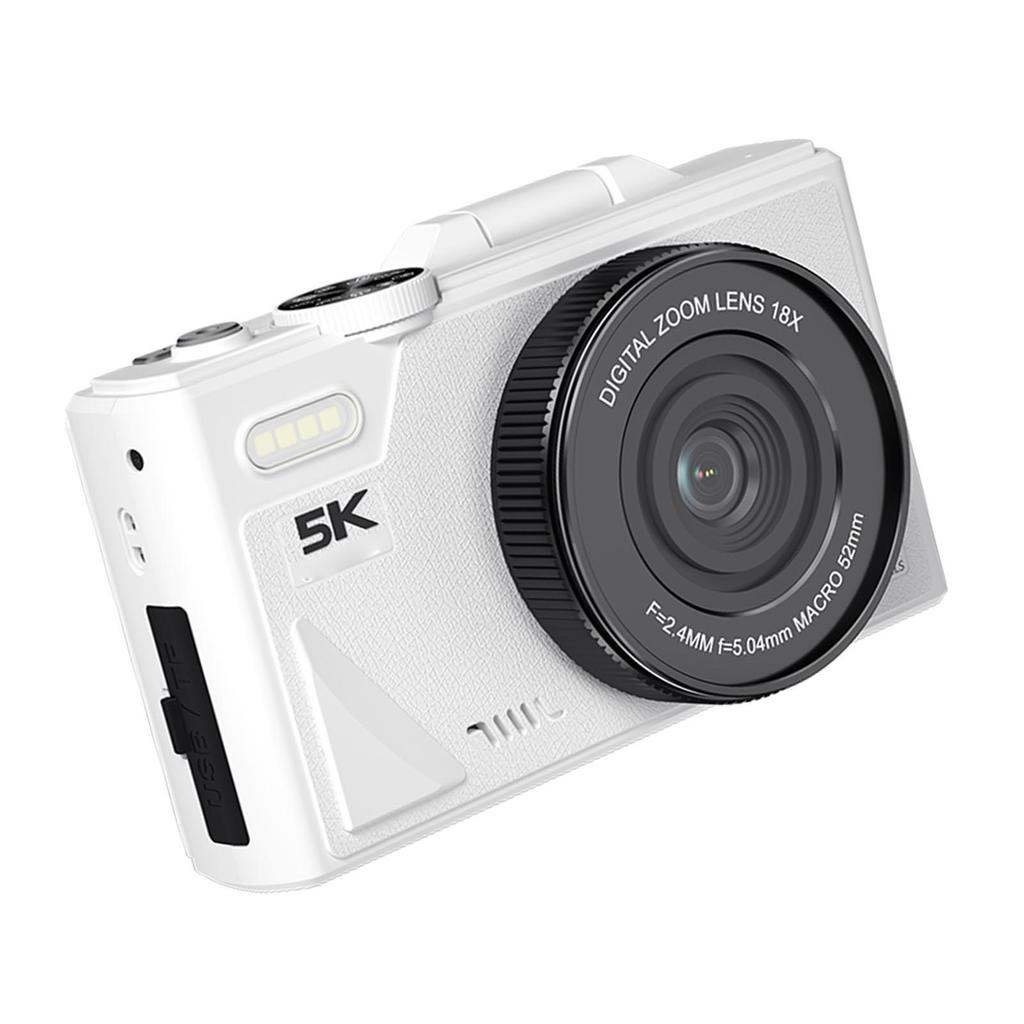 Digital Camera 5K 75MP HD 18X Zooming Autofocus 180 Degree   Screen Anti Shake Retro Digital Camera for Selfie Travel