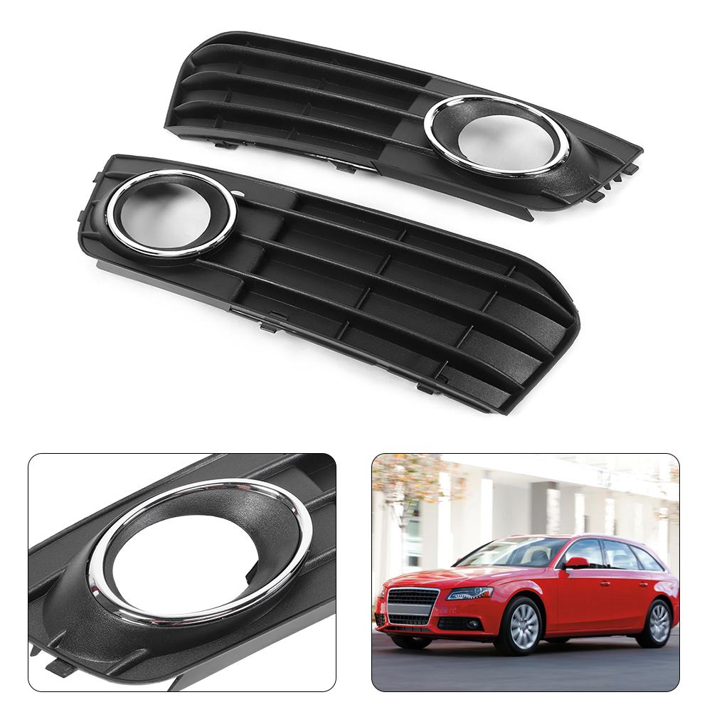 Pair of Fog Lamp Grill Left +Right Car Light Grille Cover 8KD807681 Fit for A4 B8 0912