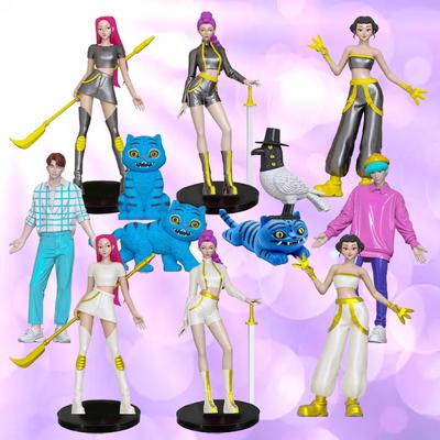 5-18pcs Kpop Demon Hunters Figure Pvc Model Anime Figurine Collection Statue Desk Decoration Dolls Children Toys Halloween Gifts