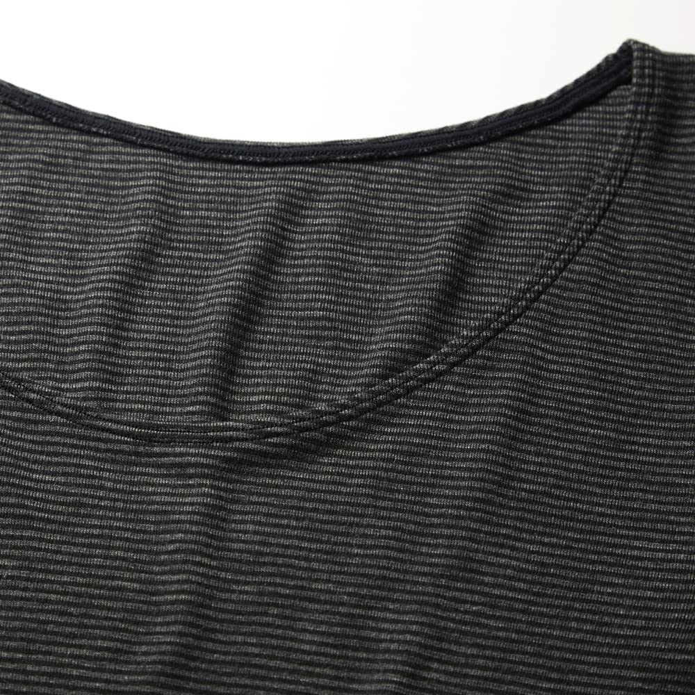 GUNZE MH9446P Hot Magic Seamless Inner New Size M Women's Shirt, 3/4 Sleeve, Black,