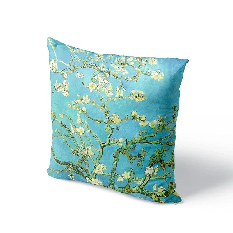 Oil Painting Pillowcase Sofa Cushion Cover Sunflower Throw Pillow Cover Wedding Party Home Decor