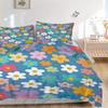 3Pcs Floral Pattern Printed Bedding Set, Breathable And Soft, Machine Washable, Christmas Gift, Suitable for Bedroom Decoration, 15187