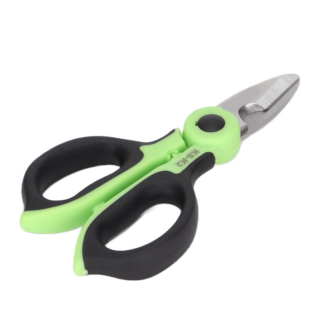 KSK2 Electrician Scissors Fiber Optic Stainless Steel Serrated Scissors Non Slip Pigtail Tool