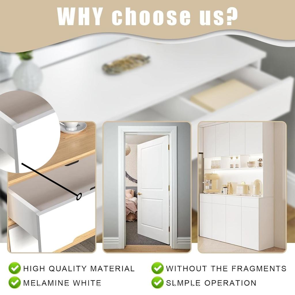 1PC 10m/393.7in White border Thick sticker,peel stick,edge lines,self-adhesive wall decorative strips,cabinets, tables