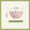 SOLECASA Ceramic Dinner Plates Soup Bowl Rice Salad Bowl Coffee Mug Floral pattern Kitchen Dinnerware Dinner Dish Microwave safe