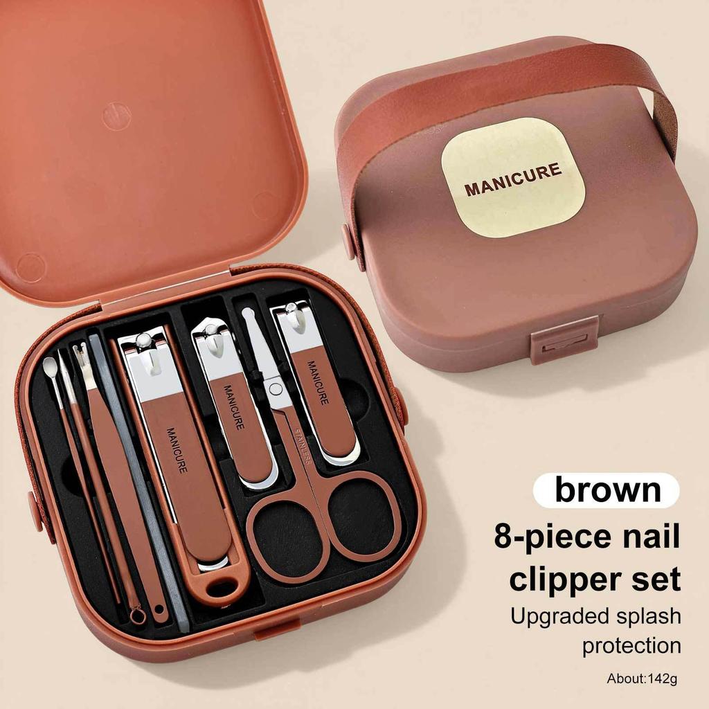 7-Piece Portable Anti-Splash Nail Clipper & Manicure/Pedicure Set