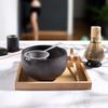 ZENRC Ceremonial Pink Matcha Kit - Traditional Bamboo Matcha Whisk, Scoop, Tea Bowl with Spout, Whisk Holder, and Sieve Tea Tray - Perfect Matcha Set
