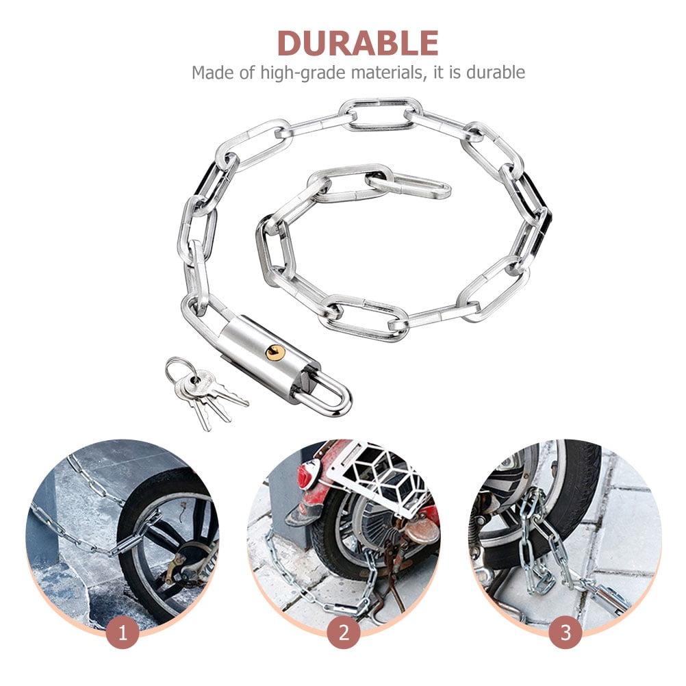 Cut Proof Chain Bike Chain Lock Sturdy Chain Lock Bike Safety Lock Anti-theft Cycling Lock Portable Bike Lock