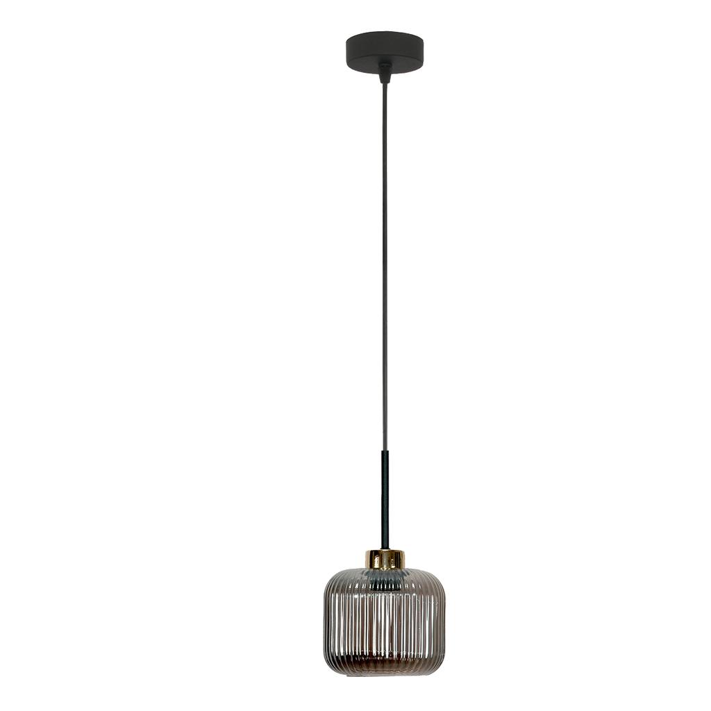 Lampa wisząca sufitowa zwis industrialna grafit klosz nowoczesna 1xe27 korn 14-975