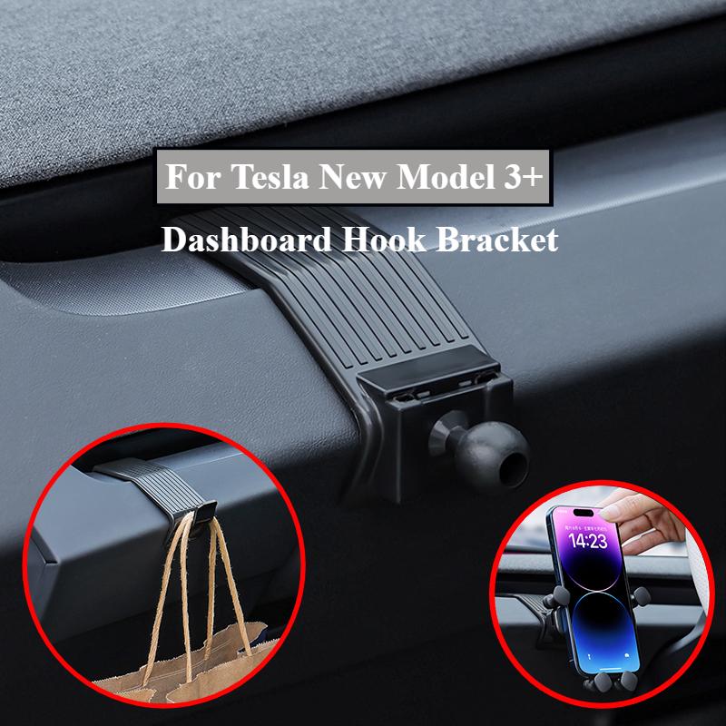 

Для Tesla Model 3 Highland 2024 Dashboard Hook Bracke Подвесной держатель для хранения Крепление для сумки Вешалка для зонта Подставка для телефона Аксессуары