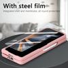 Magnetic Carbon Fiber Pattern Leather Case for Samsung Galaxy Z Fold 6 Fold5 4 Electroplated Frame Shell Film Integrated Cover