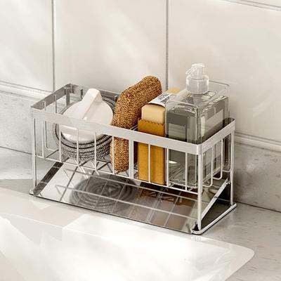 TATIU Sponge Sponge Kitchen Sponge Water Rust Stainless Sponge and Scrubber Washbasin Movable Detergent Scrubber Holder Holder, Holder, Rack, Flowing,