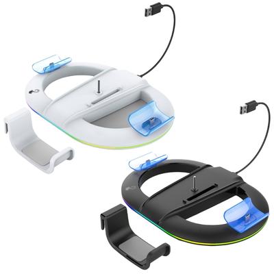 Upgrades Charging Dock with Lighting Multifunctional Charges Stand Multifunction Charging Dock ABS for P5 Slim Consoles