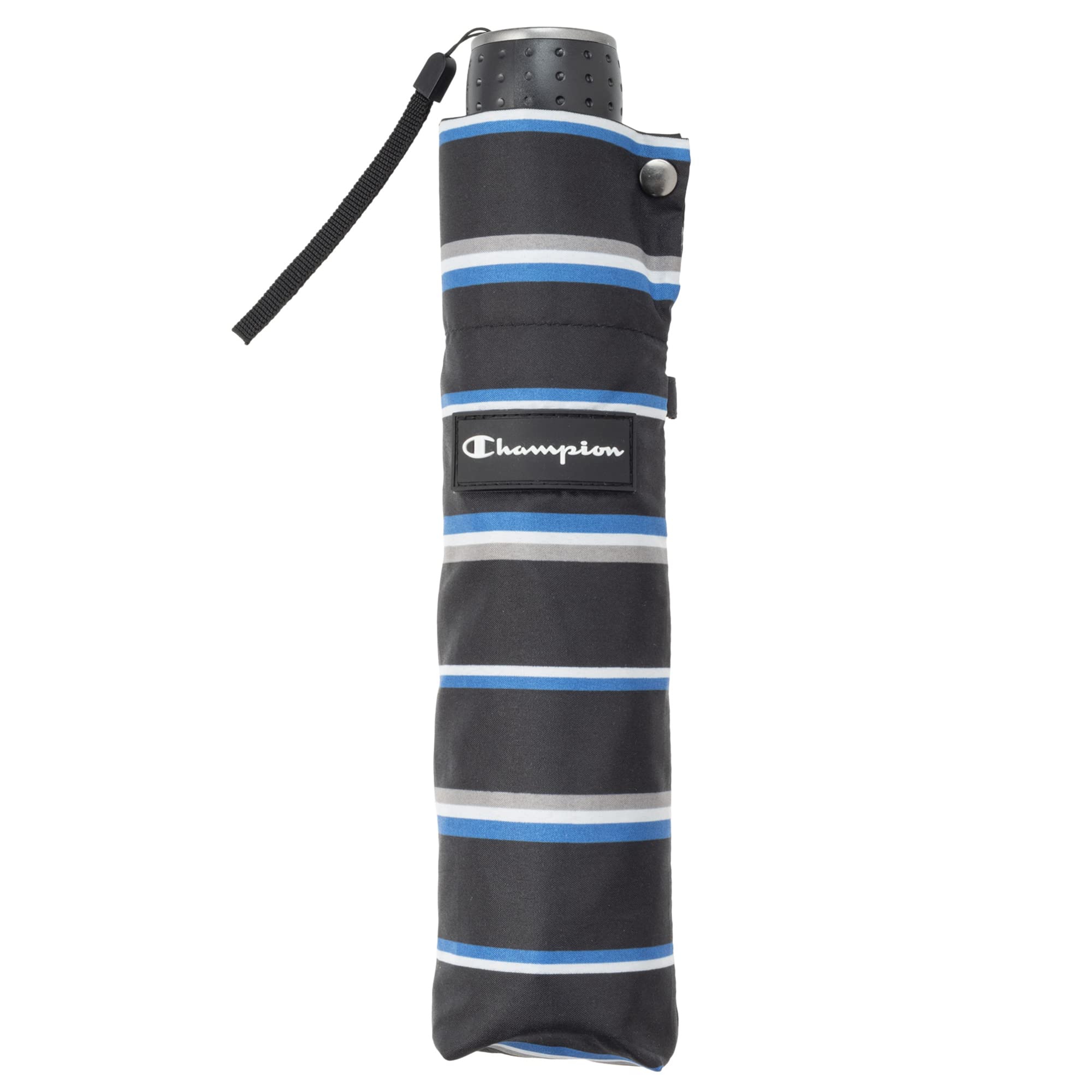 

Champion Мини складной 58см x Зонт, Черный, Полосатый, 8 спиц, Мужской, Ветрозащитный, CHM33MN58-N чёрный