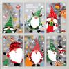 Christmas Window Stickers 6 Sheet, Xmas Window Decor Clings PVC Static Stickers for Glass,Removable Christmas Window Display Sticker