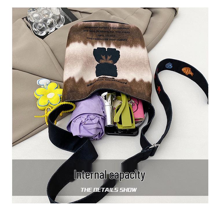 Stylish Kitten Print Underarm Tote: New Cute Cartoon Graffiti Handbag