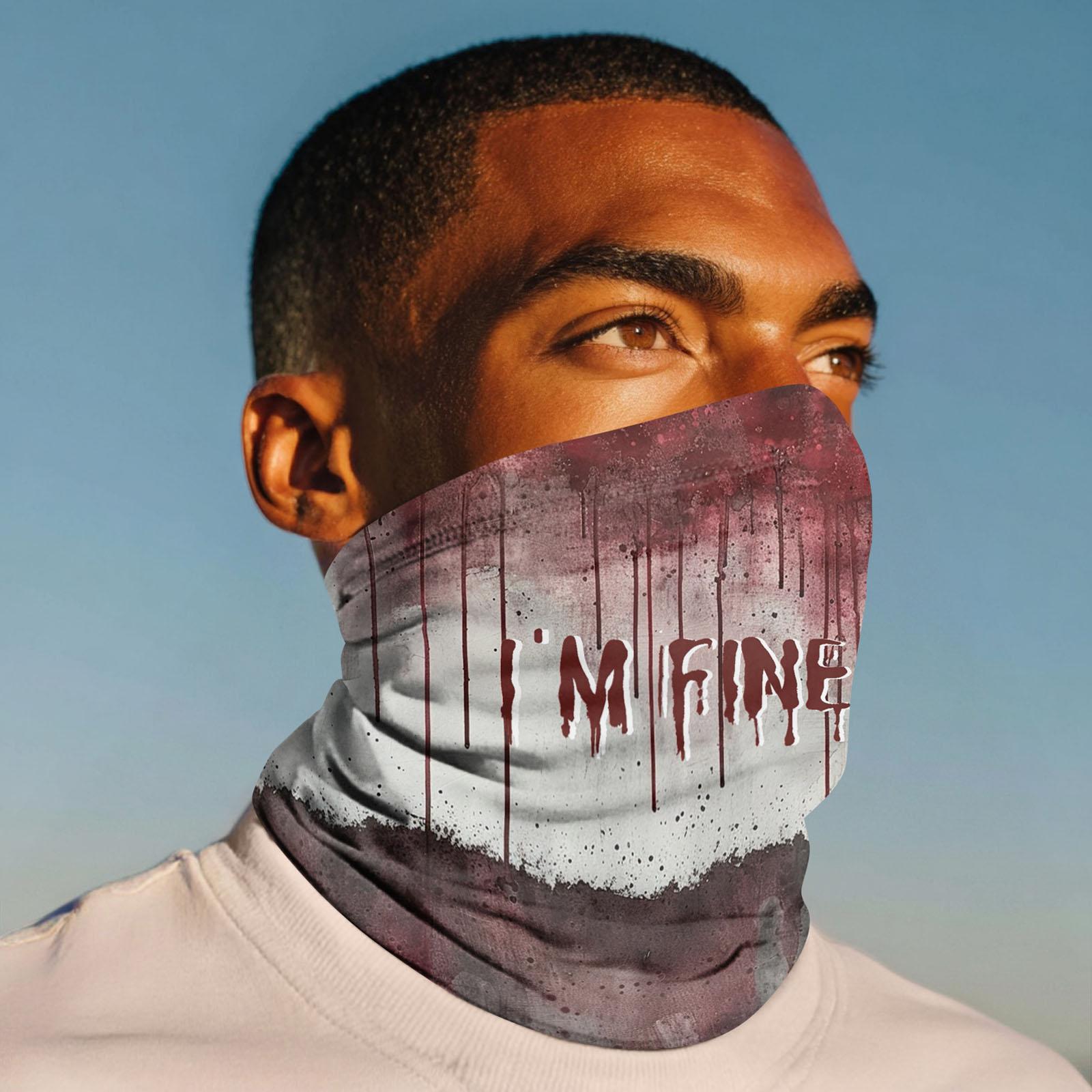 

Уличная велосипедная маска Модный принт Бандана Шарф для шеи One Size арбуз красный