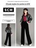 Women's Gold Velvet High-Waisted Wide-Leg Pants - Spring 2026 Slimming, Straight-Leg, Solid Color, Long and Versatile.
