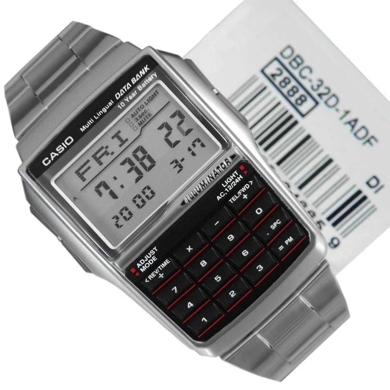 Casio Calculator Data Bank Men`s Watch DBC-32D-1ADF / Vintage, Digital Watch, Authentic Casio