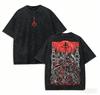 Bloodborne Washed T-shirt Personality Clothes New Model Anime T-shirt Year Round Clothing Couples Plus Size Unisex Classic