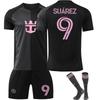 2025-26 Inter Miami Away #9 SUÁREZ Sport Training Jersey Set with Socks Teens Kids Adults Football Kits