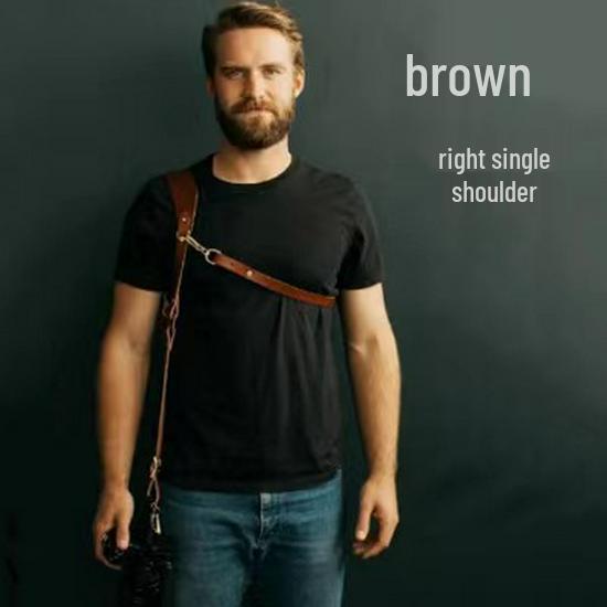 Verstellbarer Anti-Drop Rindsleder Kamera Schultergurt