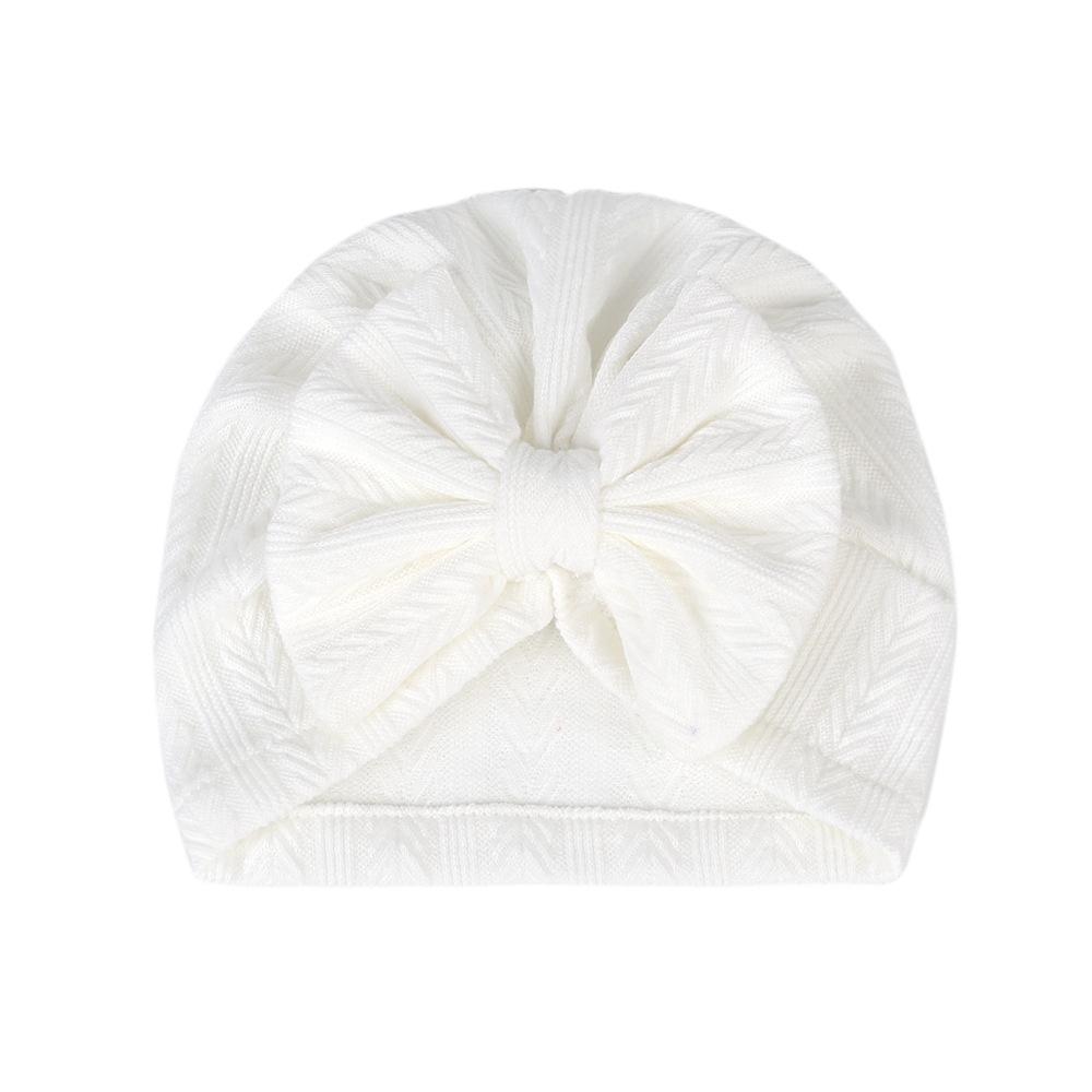 Baby Hollow Out Soft Knit Cap Infant Headwear with Large Bow Design Breathable Lightweight Infant Hat for Newborns and Toddlers