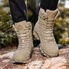 Outdoor New High-top Hiking Shoes Outdoor Platform Combat Training Military Boots Extra Large Size Wide Head Hiking Shoes