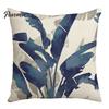 Decorative Throw Pillow Case Banana Leaf Cushion Cover, Tropical Plant Print 18x18 Cover Inch with Hidden Zipper for Sofa Bed Car Seat Linen Blend
