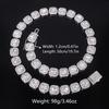 Shiny Round Rhinestone Hip Hop Tennis Chain Bracelet Necklace Set for Women Men Jewelry Gift