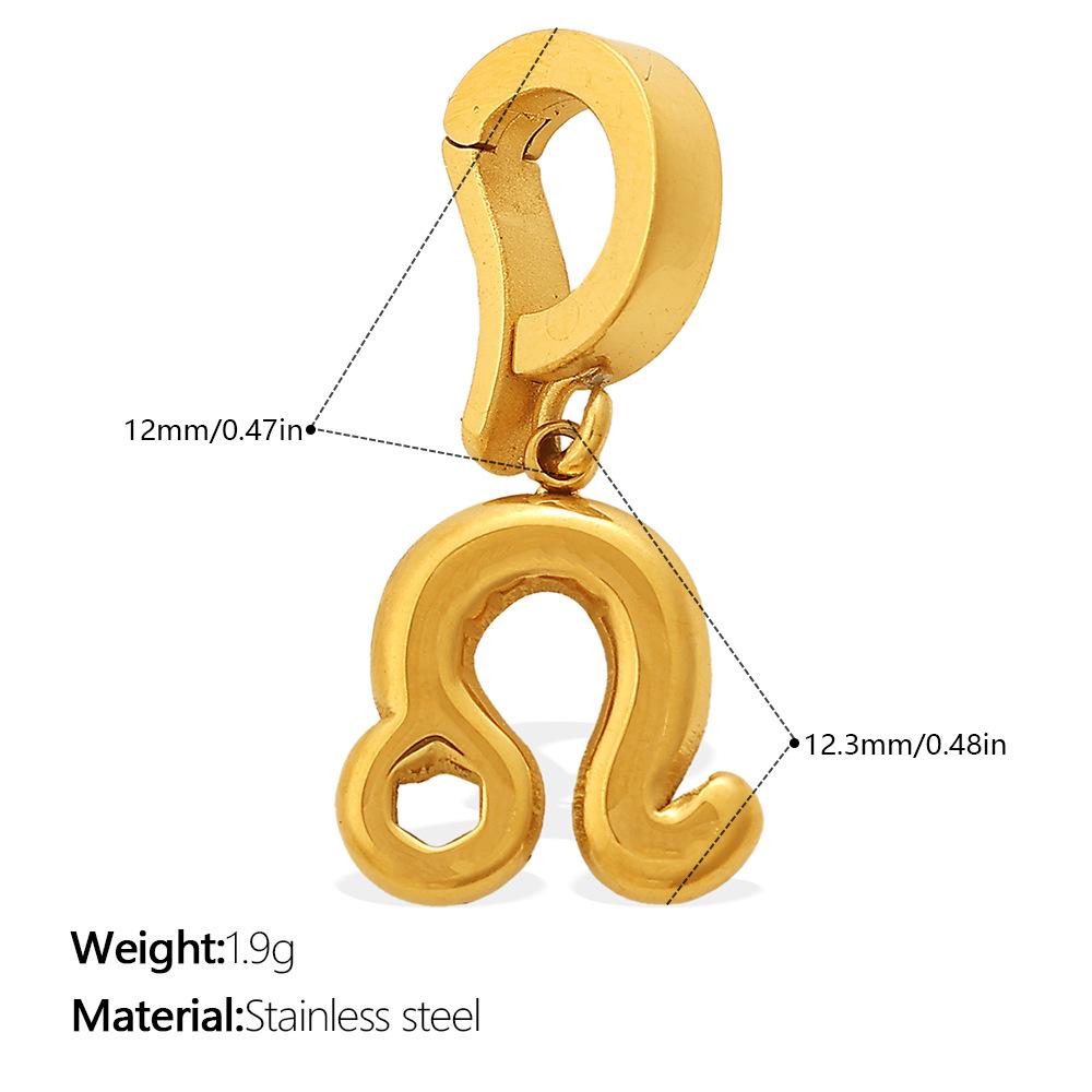 Summer Seaside Vacation Wind Golden Twelve Constellations Bikini Buckle Pendant Gold-plated DIY Accessories