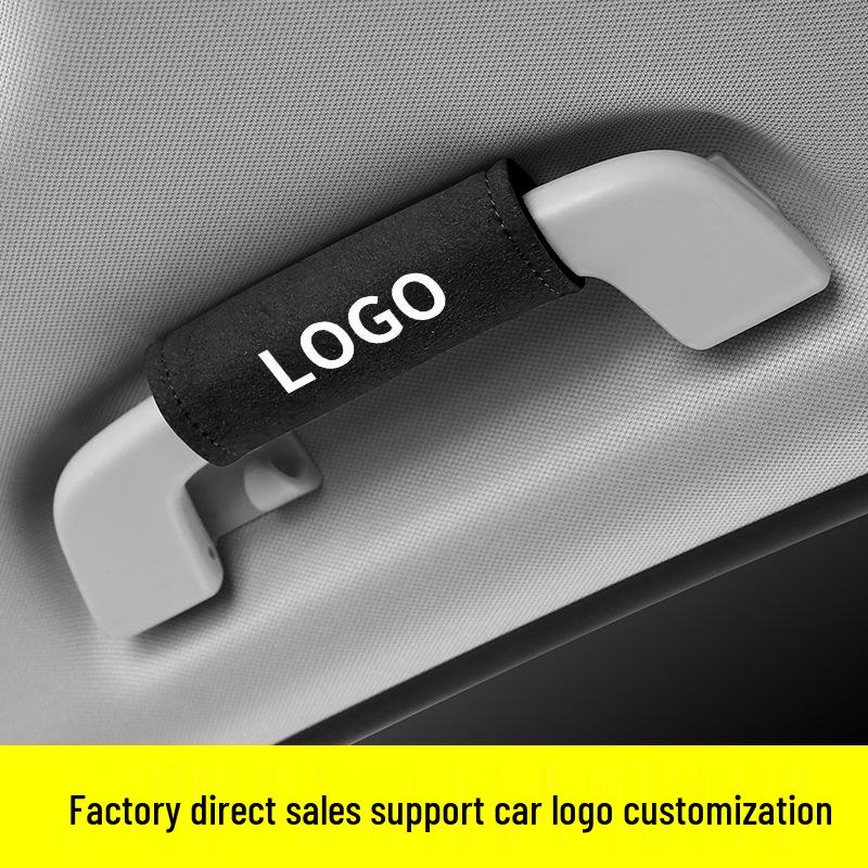 Alcantara Rukavice na kliky do auta: Protiskluzový ochranný potah stropu a kryt kliky dveří pro úpravu interiéru